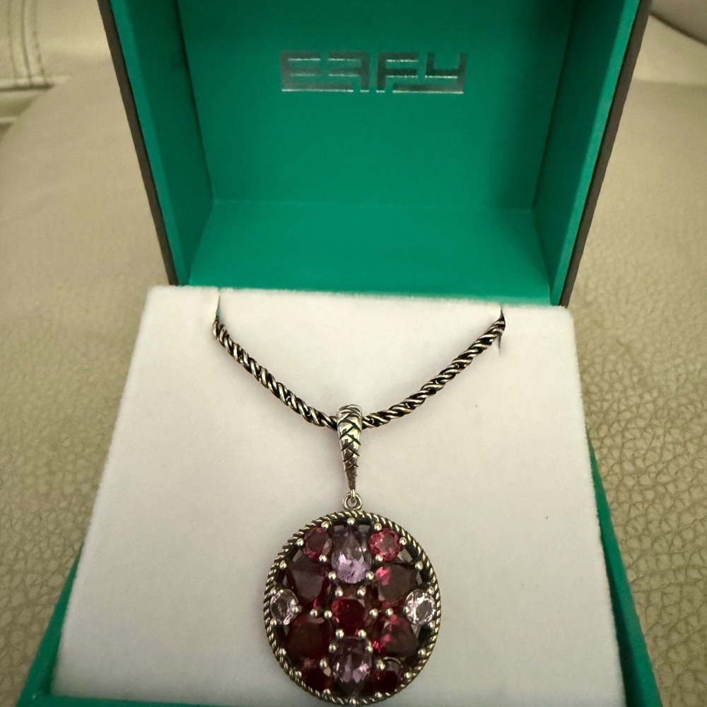 Effy Amethyst & Rhodolite Necklace